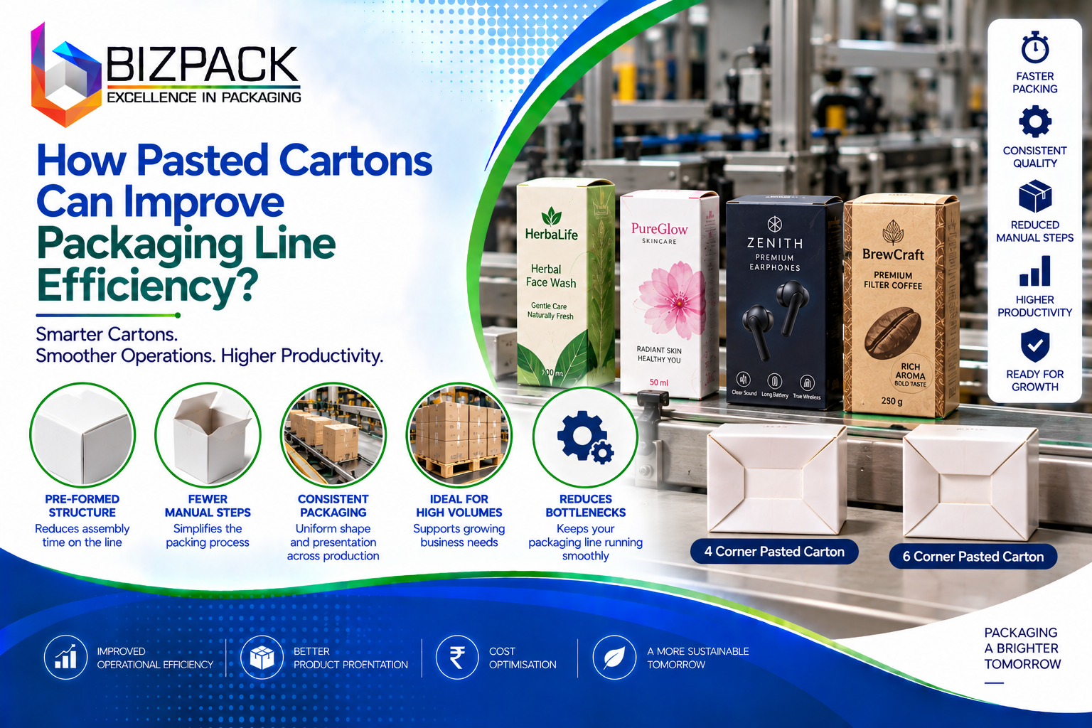 How Pasted Cartons Can Improve Packaging Line Efficiency?